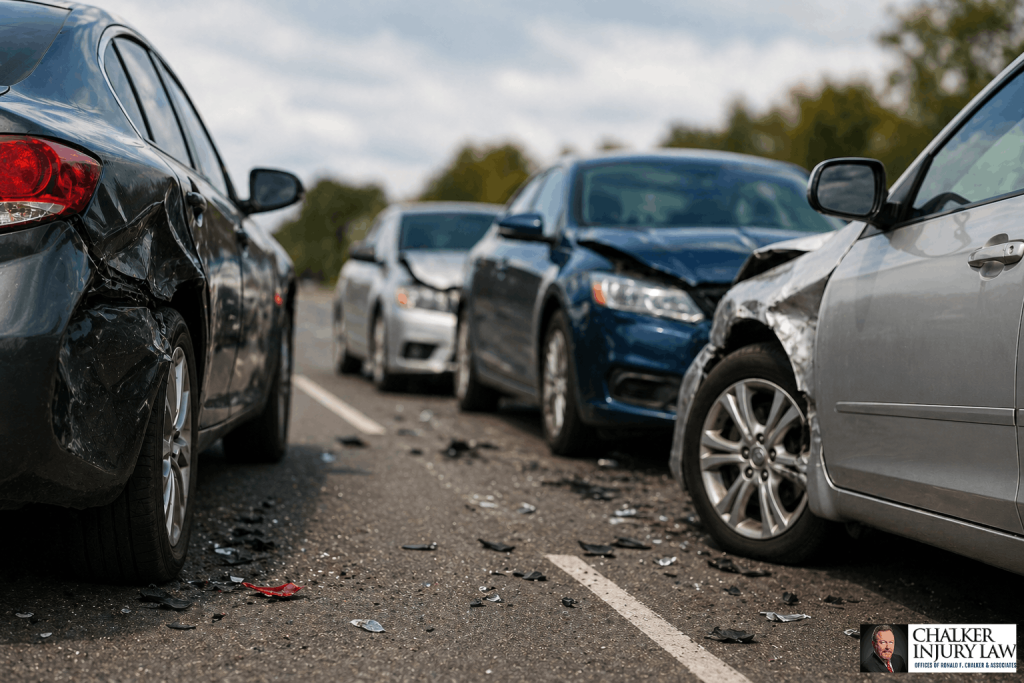who is liable in a multi car accident