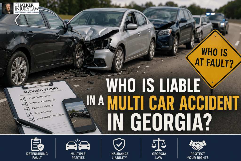 who is liable in a multi car accident