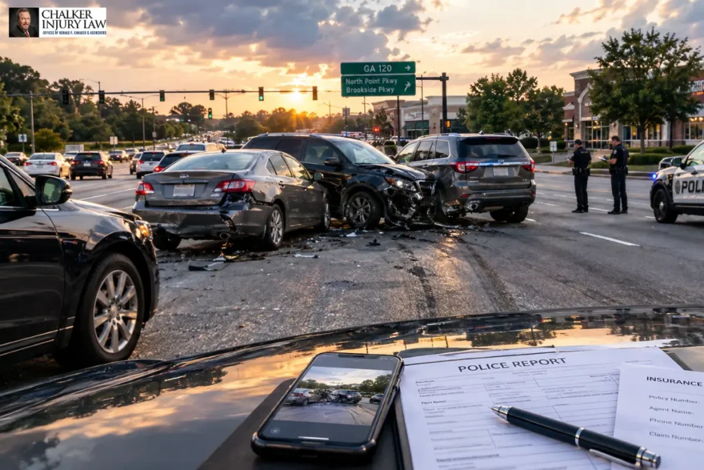 multi vehicle accident