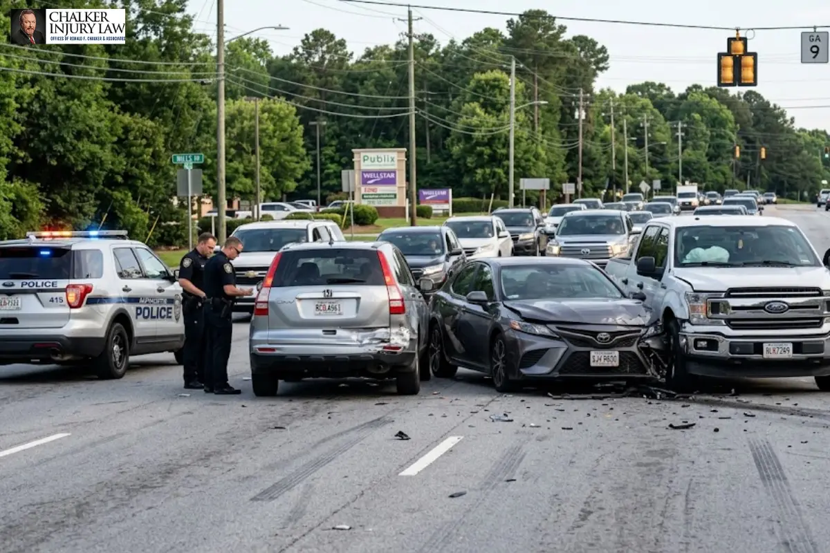 multi vehicle accident